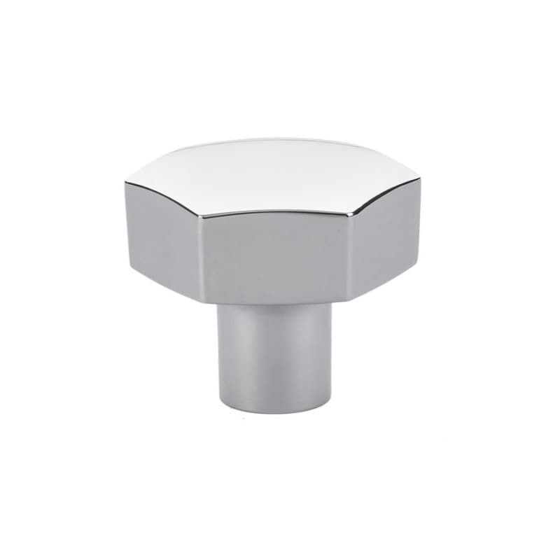 1-1/2" Mod Hex Cabinet Knob, Polished Chrome