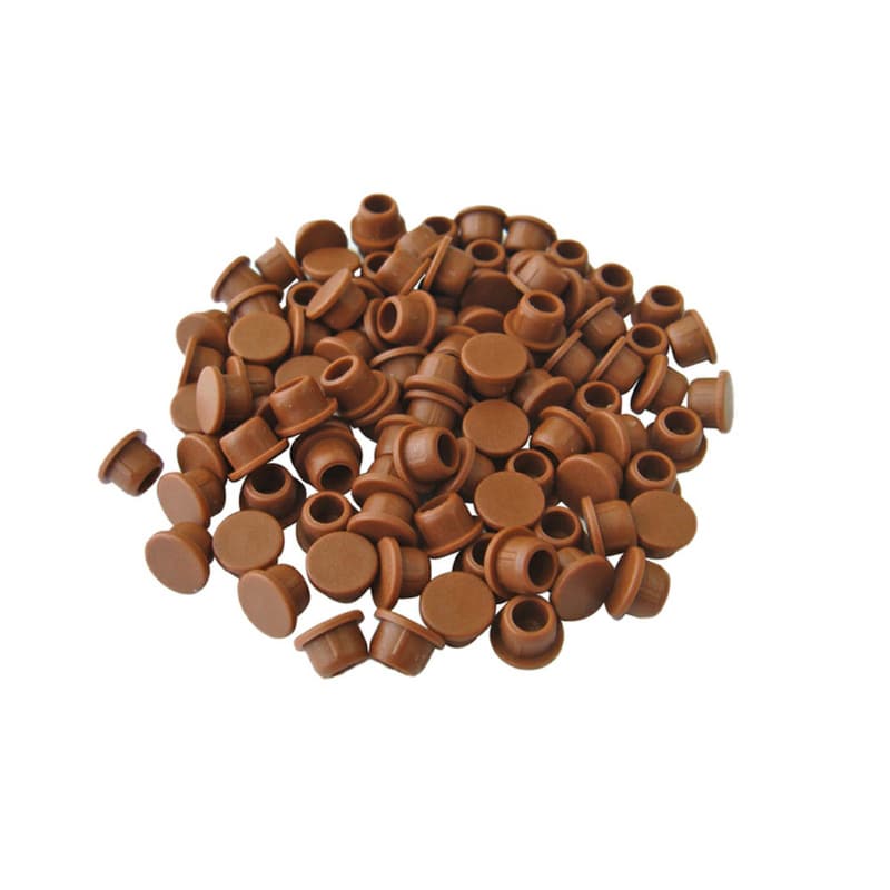 Clamex 6mm 90° Cover Cap, Dark Brown (100/Box)
