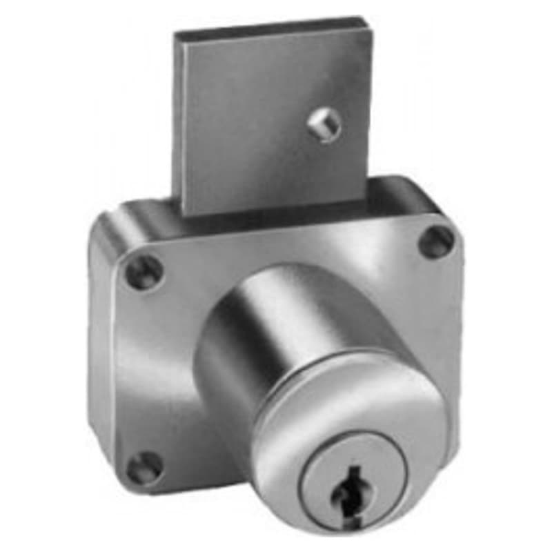 8177 Pin Tumbler Deadbolt Drawer Lock, Satin Chrome, Keyed to C915A Key