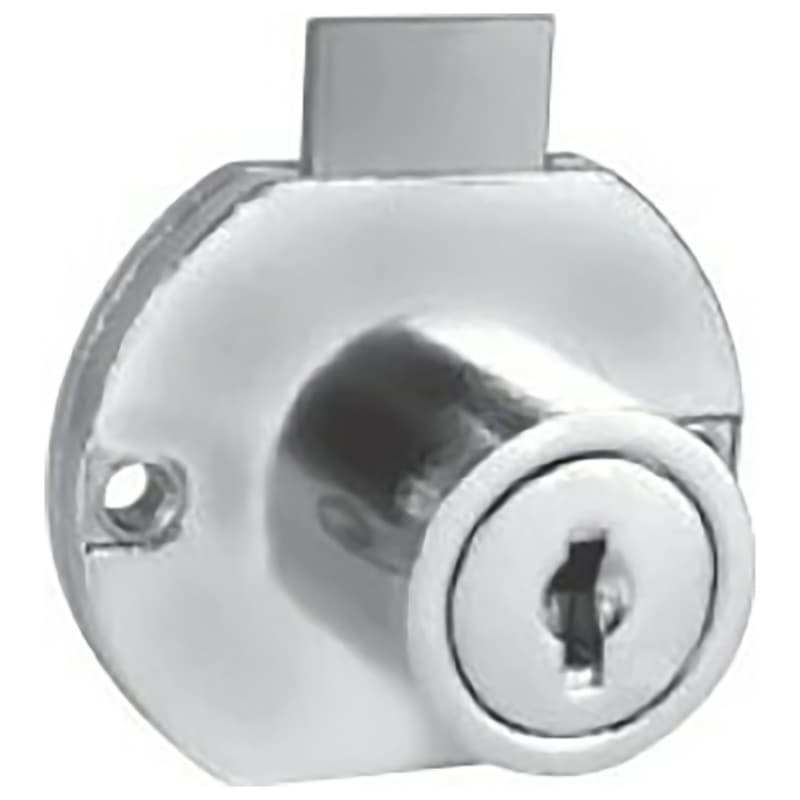 8703 Disc Tumbler Drawer Lock, Bright Nickel, Keyed to C415A Key