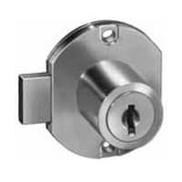8704 Disc Tumbler Door Lock, Bright Nickel, Keyed to C415A Key