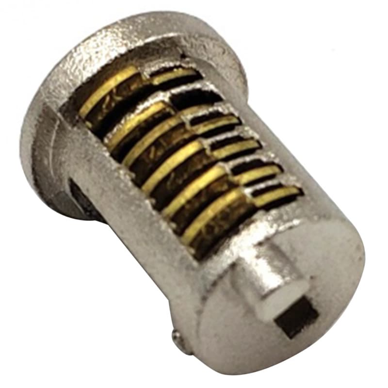 RemovaCore Disc Tumbler Lock Plug, Bright Nickel, Keyed to C390A/Master Keyed