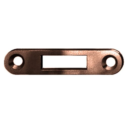 2007 Flat Strike Plate with Round End, Bright Nickel