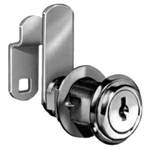 8054 Disc Tumbler Cylinder Cam Lock with FlexaCam, Bright Nickel, Keyed Different