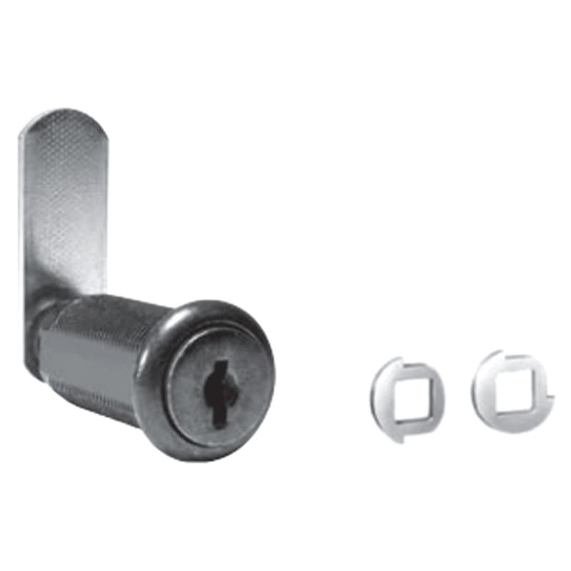 8073 Disc Tumbler Cylinder Cam Lock with FlexaCam, Bright Nickel, Keyed to C415A Key