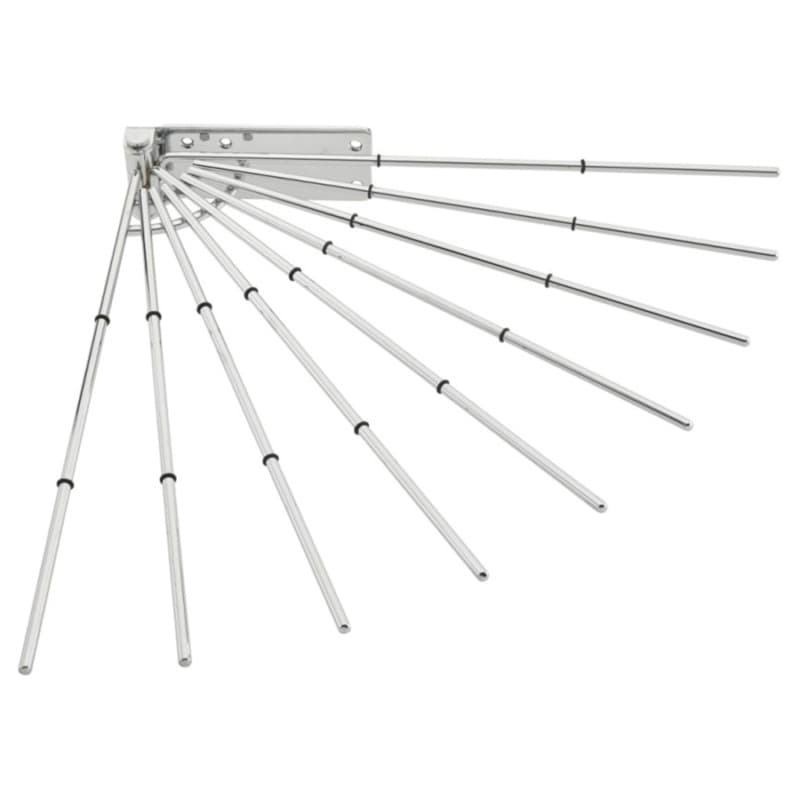 16-1/8" Wire Fan Pant Rack, Chrome Plated Finish