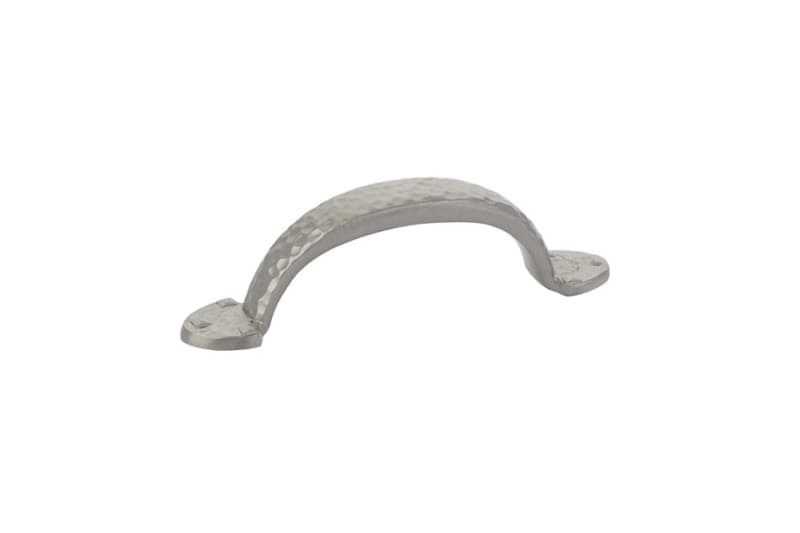 3" Hammered Drawer Pull, Satin Nickel