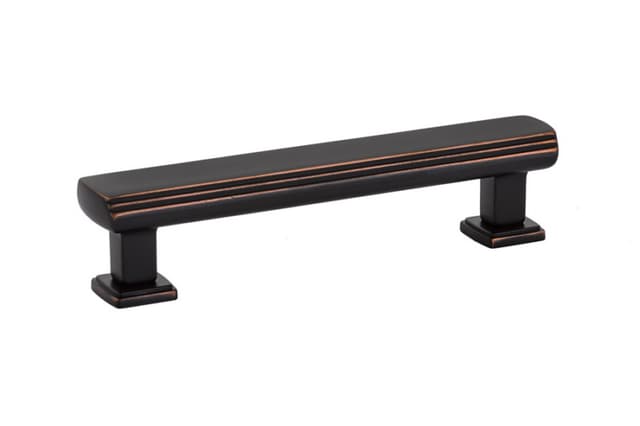 4" Art Deco Cabinet Pull, Oil Rubbed Bronze