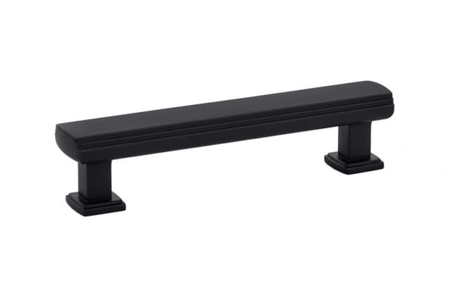 4" Art Deco Cabinet Pull, Flat Black