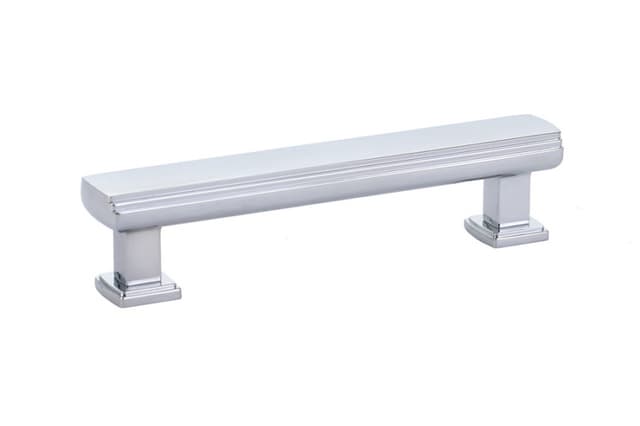 4" Art Deco Cabinet Pull, Polished Chrome