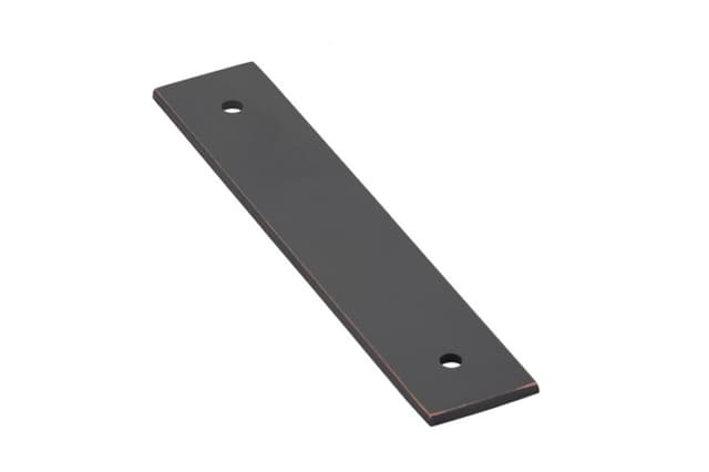 5-1/4" Art Deco Rectangular Cabinet Backplate for Pull, Oil Rubbed Bronze