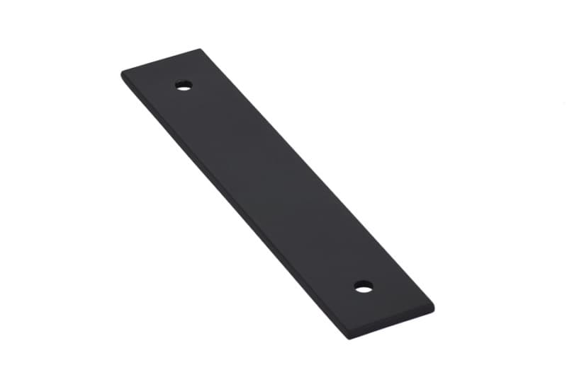 5-1/4" Art Deco Rectangular Cabinet Backplate for Pull, Flat Black