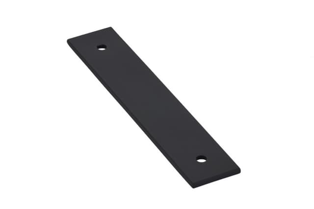 5-1/4" Art Deco Rectangular Cabinet Backplate for Pull, Flat Black