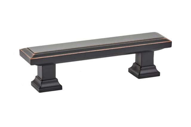 3" Geometric Rectangular Cabinet Pull, Oil Rubbed Bronze