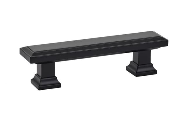 3" Geometric Rectangular Cabinet Pull, Flat Black