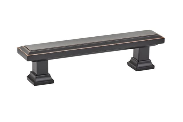 3-1/2" Geometric Rectangular Cabinet Pull, Oil Rubbed Bronze
