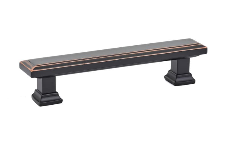 4" Geometric Rectangular Cabinet Pull, Oil Rubbed Bronze