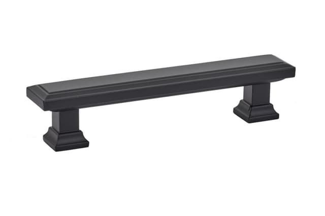 4" Geometric Rectangular Cabinet Pull, Flat Black