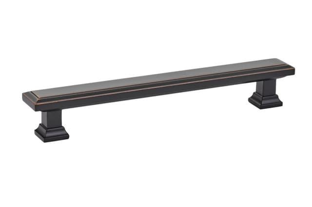 6" Geometric Rectangular Cabinet Pull, Oil Rubbed Bronze