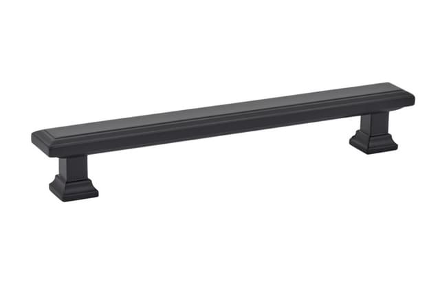 6" Geometric Rectangular Cabinet Pull, Flat Black