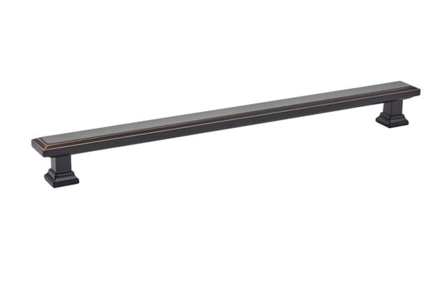 10" Geometric Rectangular Cabinet Pull, Oil Rubbed Bronze