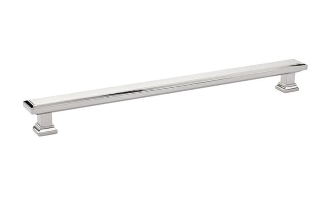 10" Geometric Rectangular Cabinet Pull, Polished Nickel