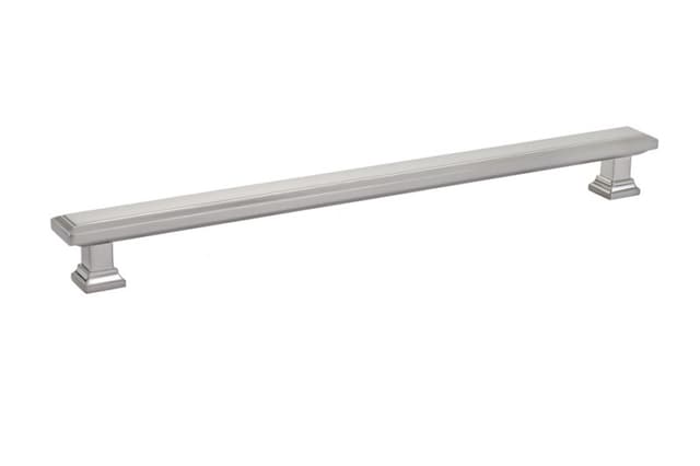 10" Geometric Rectangular Cabinet Pull, Satin Nickel