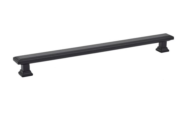 10" Geometric Rectangular Cabinet Pull, Flat Black
