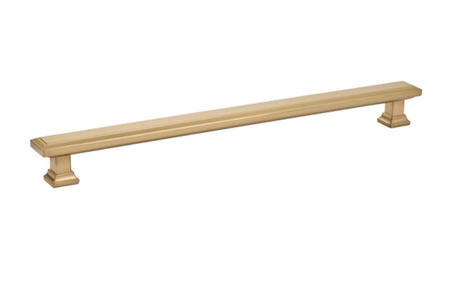 10" Geometric Rectangular Cabinet Pull, Satin Brass