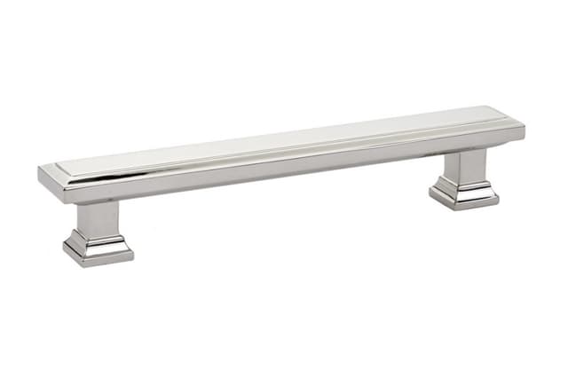 5" Geometric Rectangular Cabinet Pull, Polished Nickel