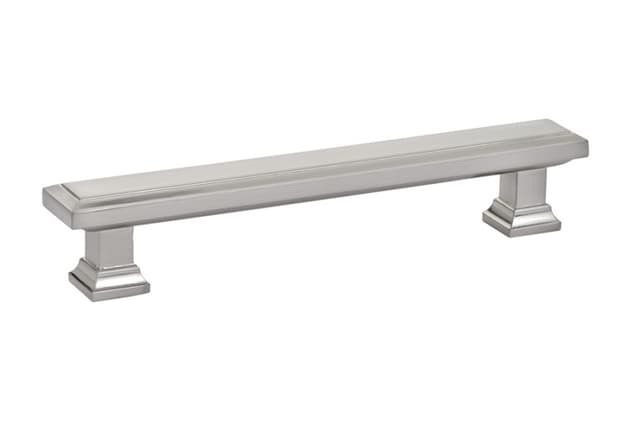 5" Geometric Rectangular Cabinet Pull, Satin Nickel