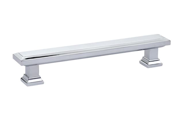 5" Geometric Rectangular Cabinet Pull, Polished Chrome
