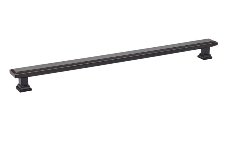 12" Geometric Rectangular Cabinet Pull, Oil Rubbed Bronze