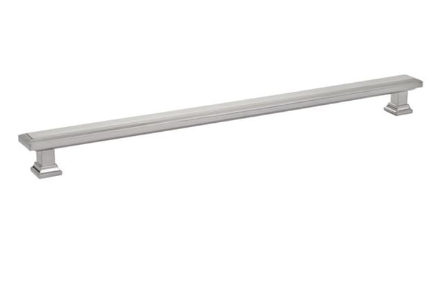 12" Geometric Rectangular Cabinet Pull, Satin Nickel
