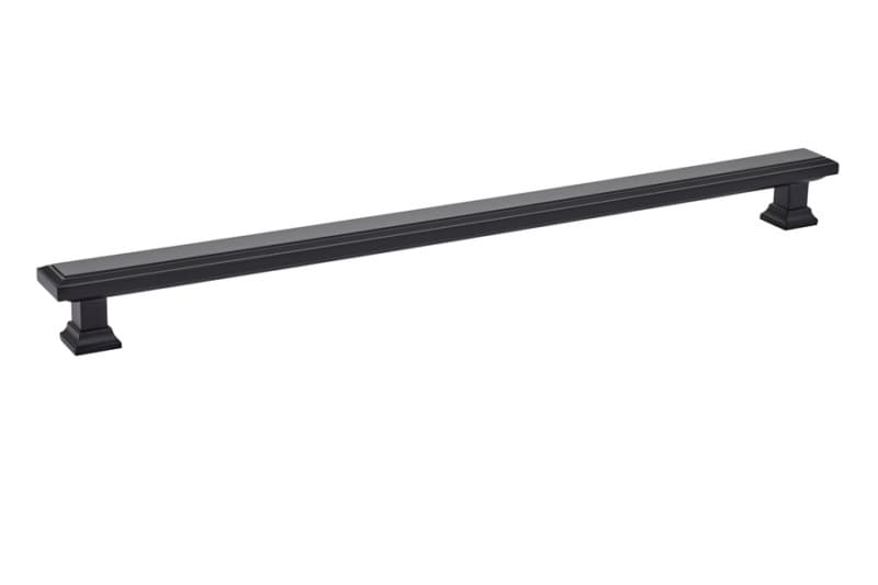 12" Geometric Rectangular Cabinet Pull, Flat Black
