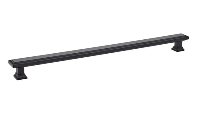 12" Geometric Rectangular Cabinet Pull, Flat Black