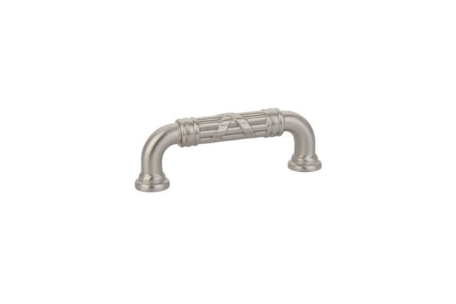 3" Ribbon/Reed Estate Cabinet Pull, Satin Nickel