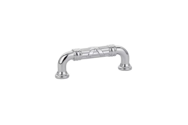 3" Ribbon/Reed Estate Cabinet Pull, Polished Chrome