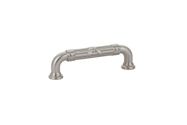 3-1/2" Ribbon/Reed Estate Cabinet Pull, Satin Nickel