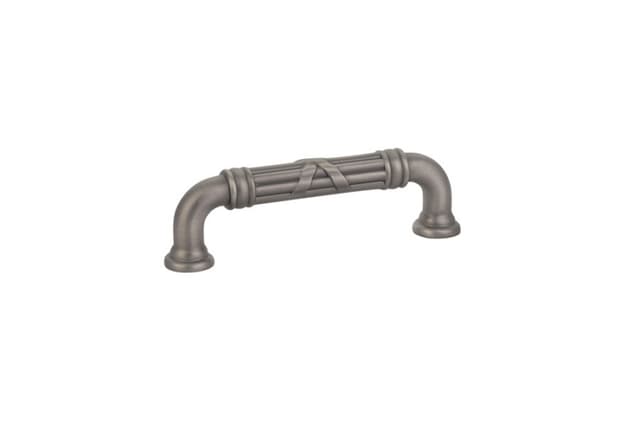 3-1/2" Ribbon/Reed Estate Cabinet Pull, Pewter