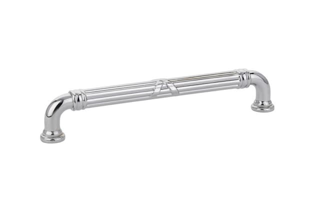 6" Ribbon/Reed Estate Cabinet Pull, Polished Chrome