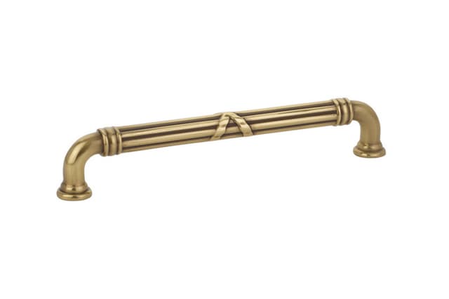 6" Ribbon/Reed Estate Cabinet Pull, French Antique