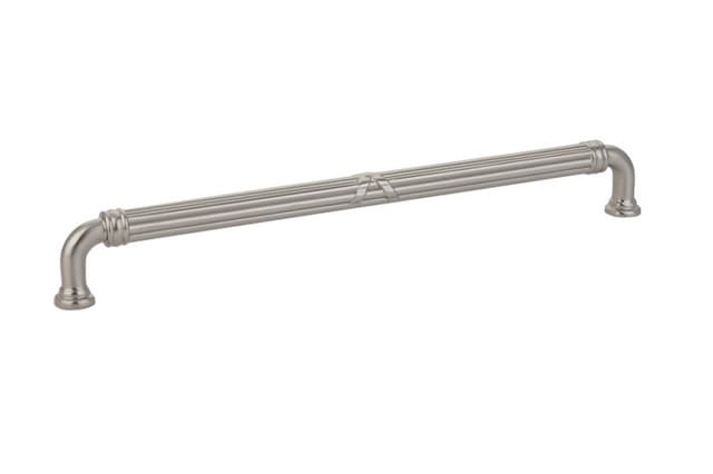 10" Ribbon/Reed Estate Cabinet Pull, Satin Nickel