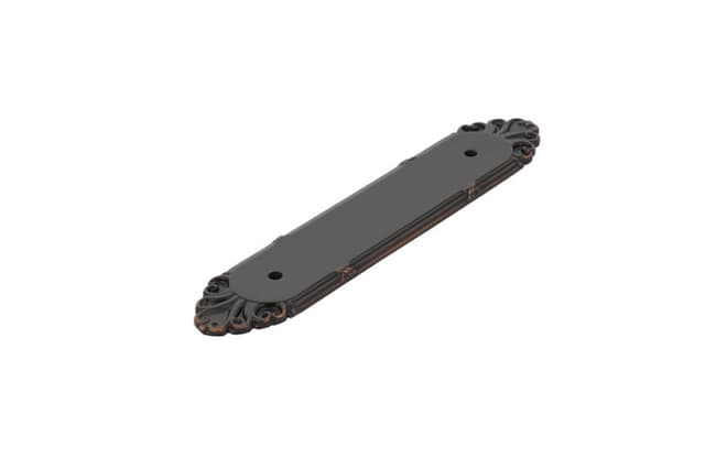 6-3/4" Ribbon/Reed Cabinet Backplate for Pull, Oil Rubbed Bronze