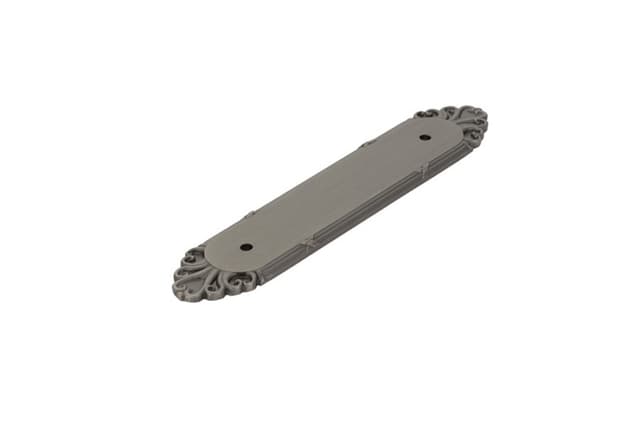 6-3/4" Ribbon/Reed Cabinet Backplate for Pull, Pewter