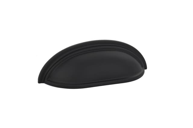 3" Cup Cabinet Pull, Flat Black