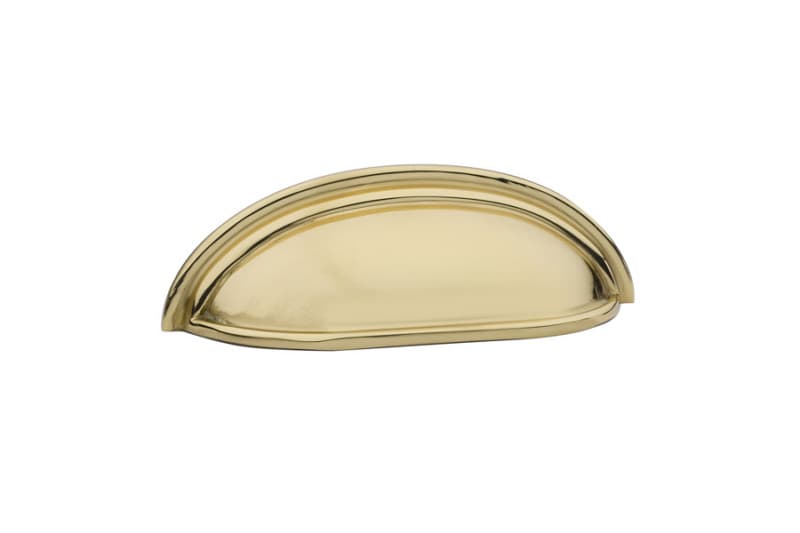 3" Cup Cabinet Pull, Polished Brass