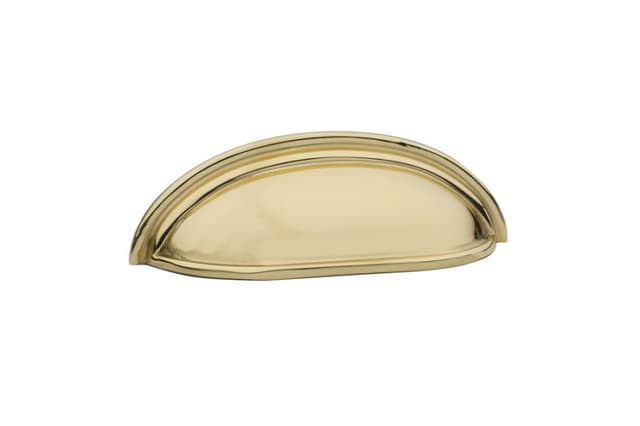 3" Cup Cabinet Pull, Polished Brass