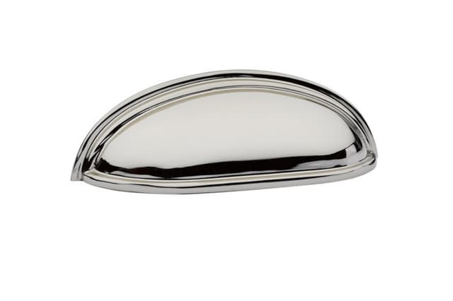 4" Cup Cabinet Pull, Polished Nickel