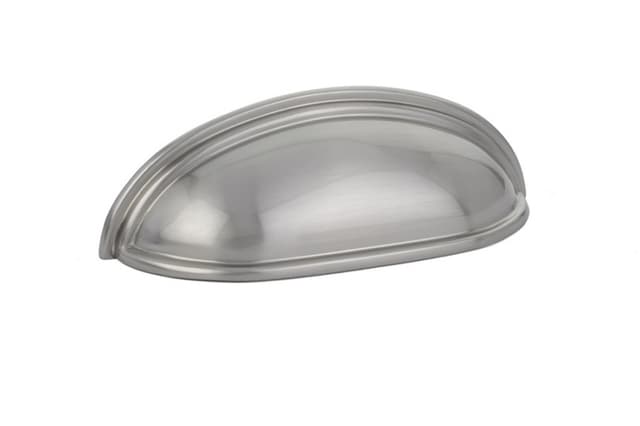4" Cup Cabinet Pull, Satin Nickel